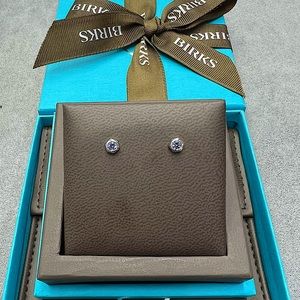 Birks Bee Chic Sapphire & Sterling Studs (BNWT)